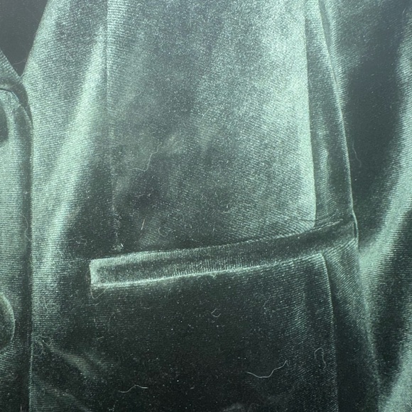 Express Velvet Double Breasted Shawl Collar Blazer Size XS Emerald Green. - Picture 8 of 10